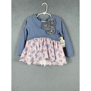 Marmellata Kids Girls Size 4T Long Sleeve Floral Top NWT